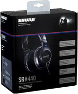 Shure SRH440 Professional Studio Headphones, Enhanced Frequency Response and Extended Range for Home and Studio Recording, with Detachable Coiled Cable, Carrying Bag and 1/4" Adapter (SRH440)